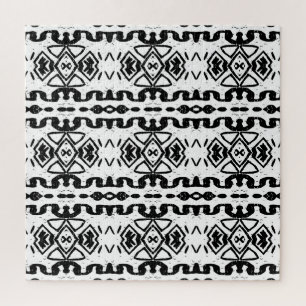 Puzzle Ethnic Aztec, Motif Vintage à rayures.