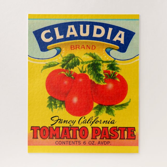 Puzzle étiquette de pâte de tomates Claudia dans les anné (Vertical)