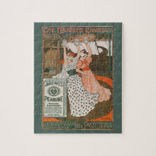 Puzzle Étiquette de produit vintage Art Pearline Nettoyan