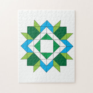 Puzzle Étoile de mosaique de courtepointe géométrique ble