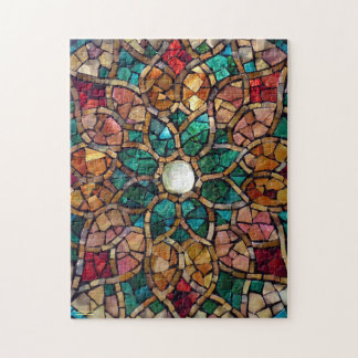 Puzzle "étoile de mosaïque en verre souillé