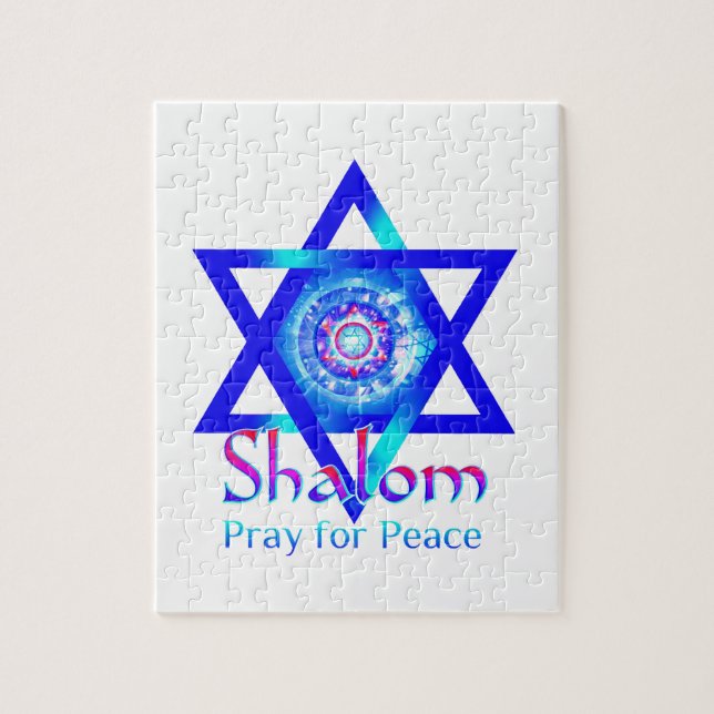 Puzzle Étoile de SHALOM de David_Pray pour la paix de (Vertical)