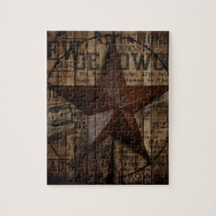 Puzzle étoile solitaire sauvage primitive du Texas de