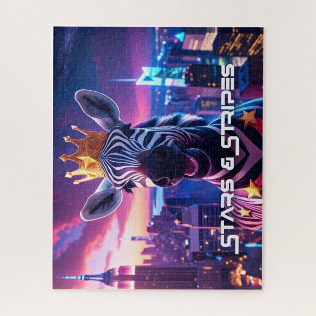 Puzzle Étoiles Et Rayures Zebra Zanzibar (Vertical)