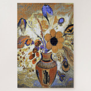 Puzzle Etruscan vase with Flowers, Redon