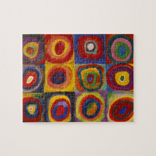 Puzzle Étude de couleur des cercles Carré par Kandinsky (Horizontal)