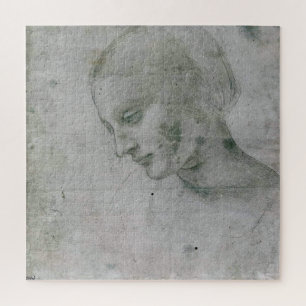 Puzzle Étude de tête de femme par Léonard de Vinci (1490