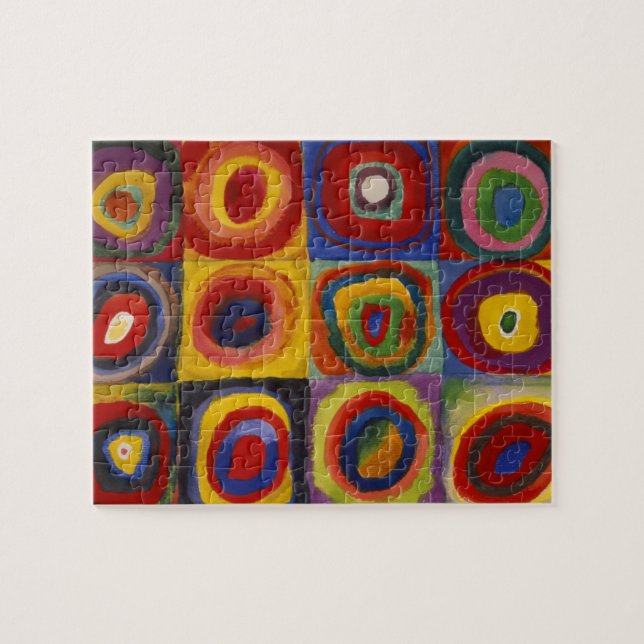 Puzzle Étude des couleurs des cercles Carré (Horizontal)