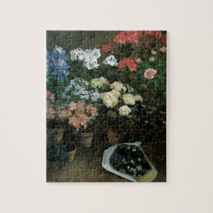 Puzzle Étude des fleurs par Frédéric Bazille, Art Vintage