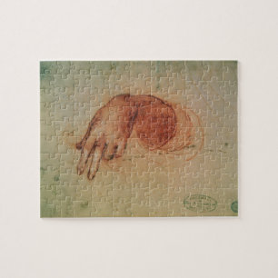 Puzzle Étude d'une main (craie rouge sur le papier)