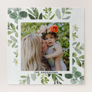 Puzzle Eucalyptus Green Foliage Famille Photo Carré