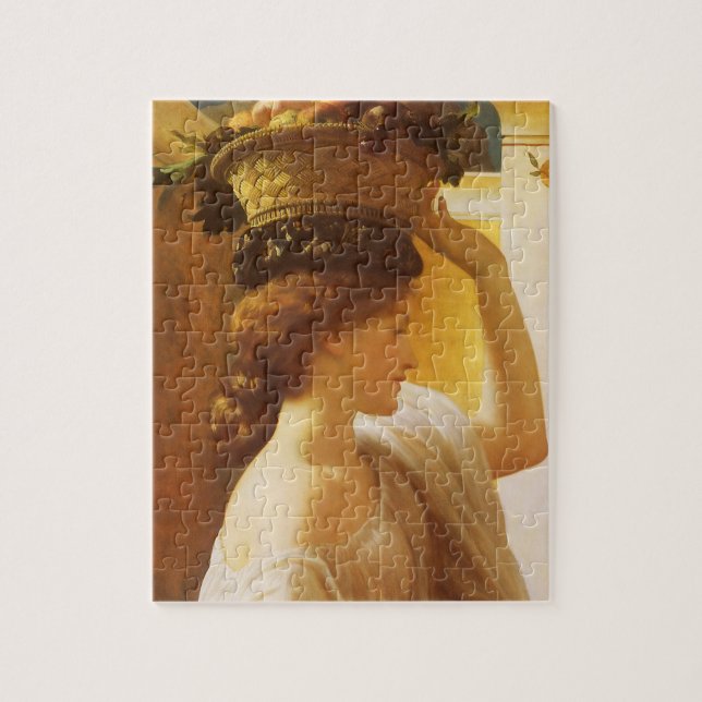 Puzzle Eucharis - Fille avec un panier de fruits de Leigh (Vertical)