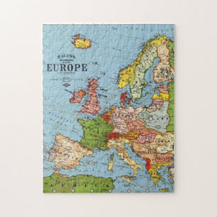 Puzzle Europe vintage Carte générale du XXe siècle