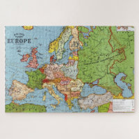 Europe Vintage Carte générale du XXe siècle