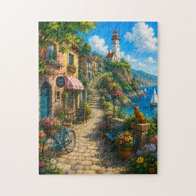 Puzzle Évasion du village côtier (Vertical)