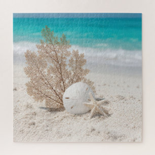 Puzzle Éventail de mer avec dollar de sable et étoile de