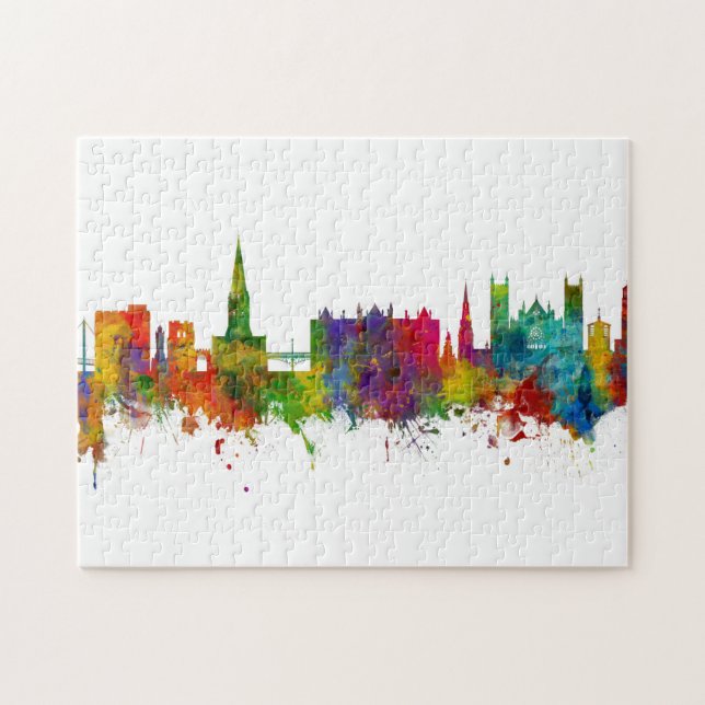 Puzzle Exeter England Skyline (Horizontal)