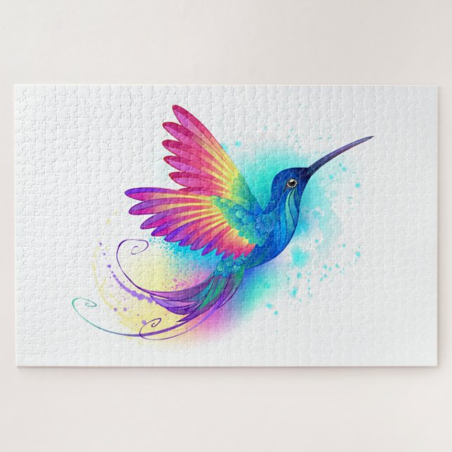 Puzzle Exotic Rainbow Hummingbird (Horizontal)