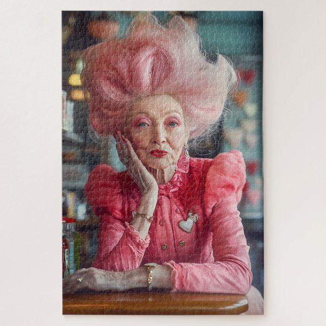 Puzzle Expression d'amour Kiss of Timeless Grace en rose (Vertical)