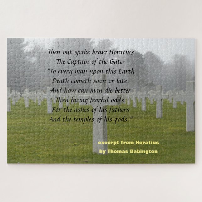 Puzzle Extrait De Horatius (Horizontal)