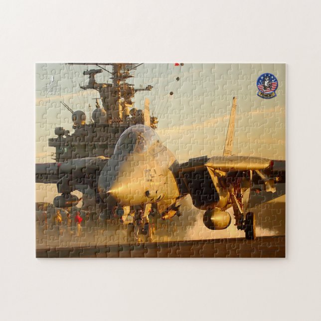 Puzzle F-14 TOMCAT "LANCEMENT DU COUCHER DE SOLEIL" (11x1 (Horizontal)