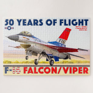 Puzzle F-16 FALCON/VIPER - 50 ANS ! (20 x 30 POUCES)