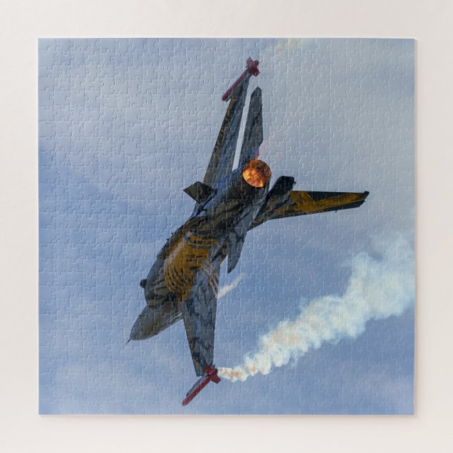 Puzzle F-16 Tigre Tourne Et Brûle (Vertical)