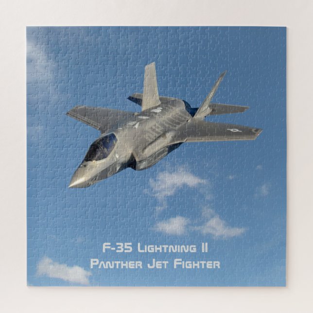 Puzzle F-35 Lightning II Panther Jet Fighter dans le ciel (Vertical)