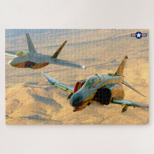 Puzzle F-4 PHANTOM et F-22 RAPTOR (20x30 POUCES)