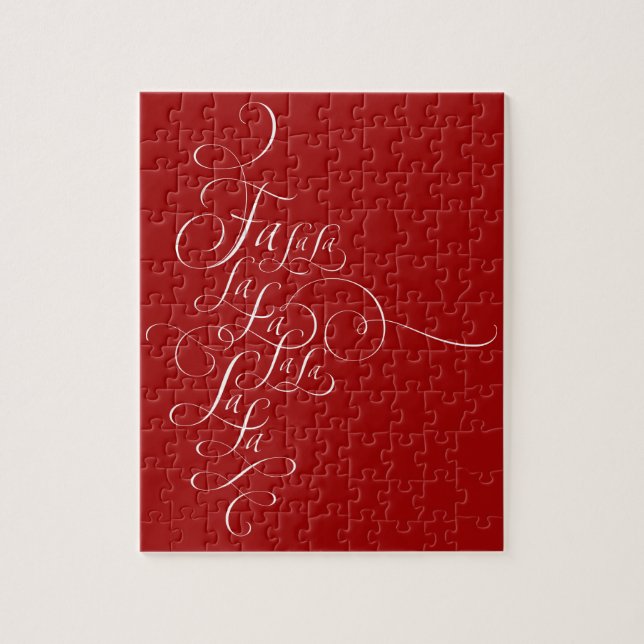 Puzzle Fa la la lala - Lettres de Noël - Deck the Hal (Vertical)