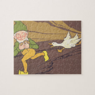 Puzzle Fable d'Ésope vintage Oie qui a pondu l'Œuf d'Or