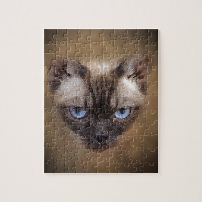 Puzzle Face du chat Devon Rex (Vertical)