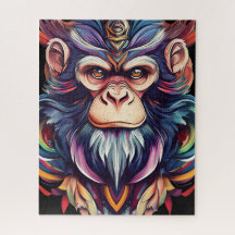 Face mûre avec crinière bijoux