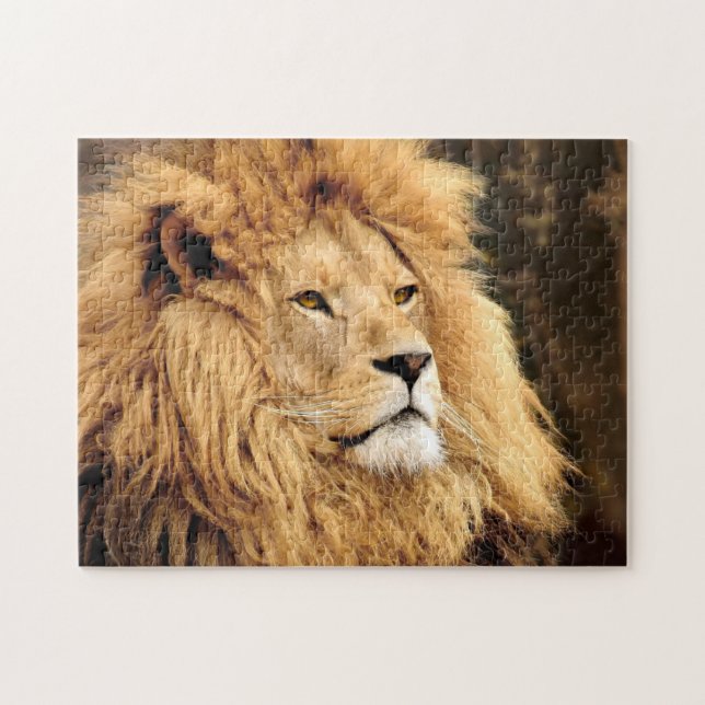 Puzzle Face photo du lion (Horizontal)