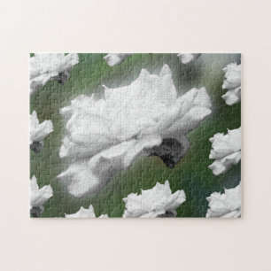 Puzzle Fade to Green, blanc rose collage numérique