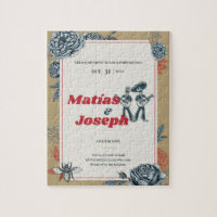 Faire-part de mariage Calaveras (Gay) (Couleur 4)