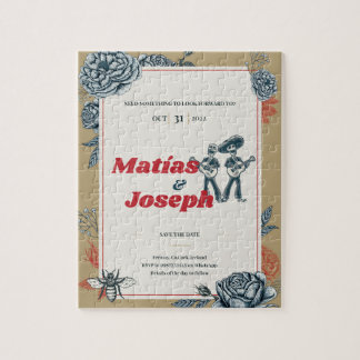 Puzzle Faire-part de mariage Calaveras (Gay) (Couleur 4)