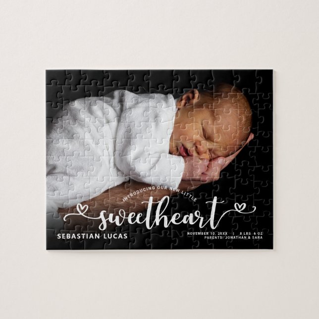 Puzzle Faire-part de naissance Présentation d'un script a (Horizontal)