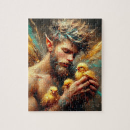 Puzzle Fairy and his Buff Chicks