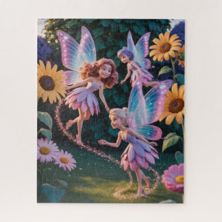 Puzzle Fairy Princess in a flower garden
