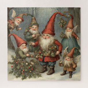 Puzzle Fairy Tale Noël Gnomes dans la forêt
