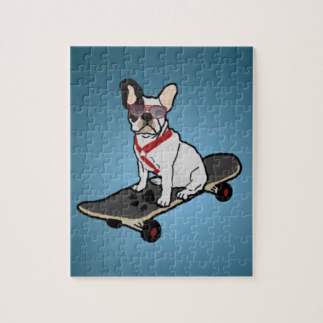 Puzzle faisant de la planche à roulettes de chien (Vertical)