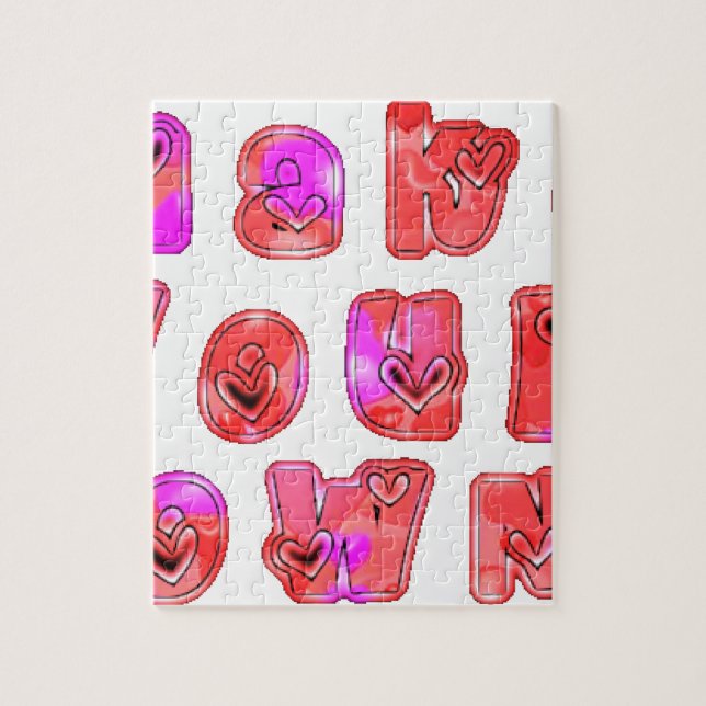 Puzzle Faites votre propre coeur Art Design d'impression (Vertical)