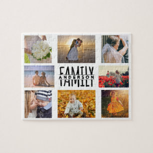 Puzzle Famille 8 Collage de photos et nom DO-IT-YOURSELF