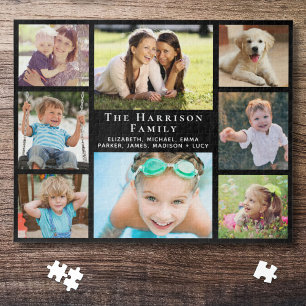 Puzzle Famille 8 Photo Collage noir