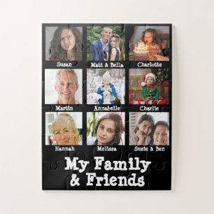 Puzzle Famille, Amis Nom et photo Black Dementia Mémoire