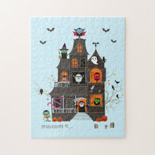 Puzzle Famille de Monstre Éffrayant amusante Maison hanté