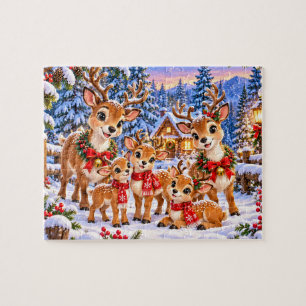 Puzzle Famille de rennes de Noël
