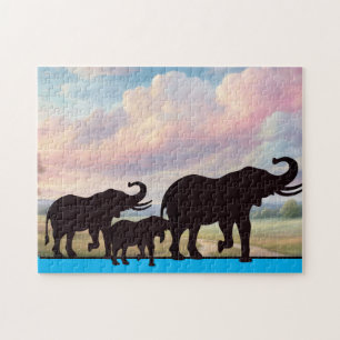 Puzzle Famille des éléphants