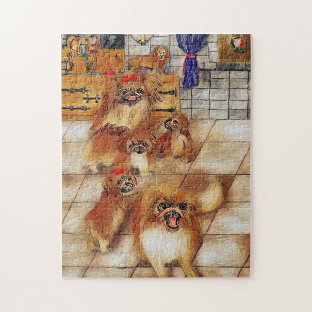 Puzzle Famille Pekingese (Vertical)